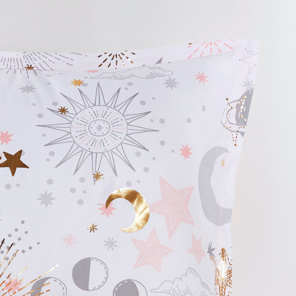Mi Zone Kids Celia Starry Sky Metallic Comforter Set with Throw Pillow