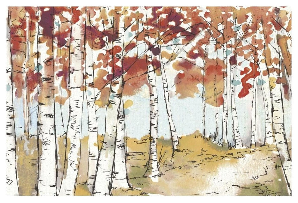 "Festive Foliage X" Digital Paper Print by Anne Tavoletti, 62"x42"