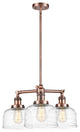 INNOVATIONS 207-AC-G713-LED 3-Light Chandelier Antique Copper