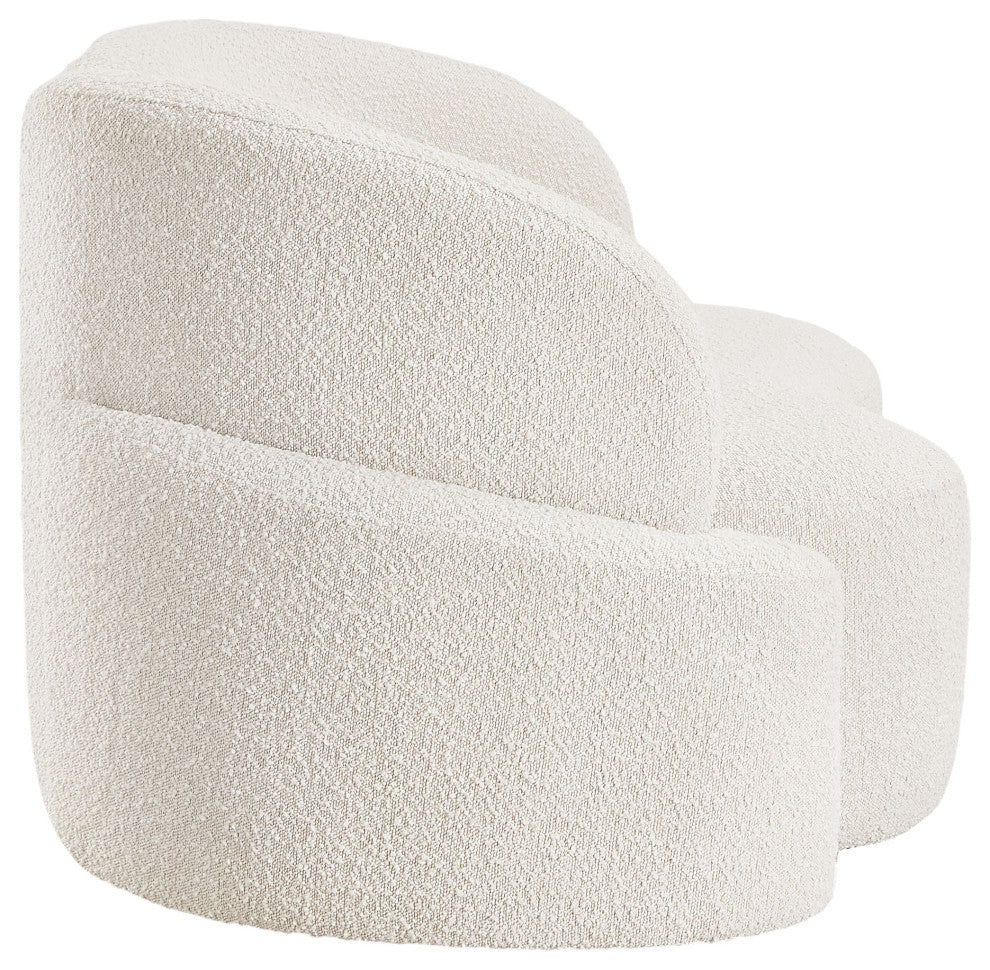 Principessa Boucle Fabric Chair, Cream, Loveseat