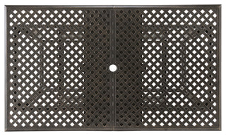 GDF Studio Ariel Outdoor 7 Pc Cast Aluminum Dining Set with Extension Leaf