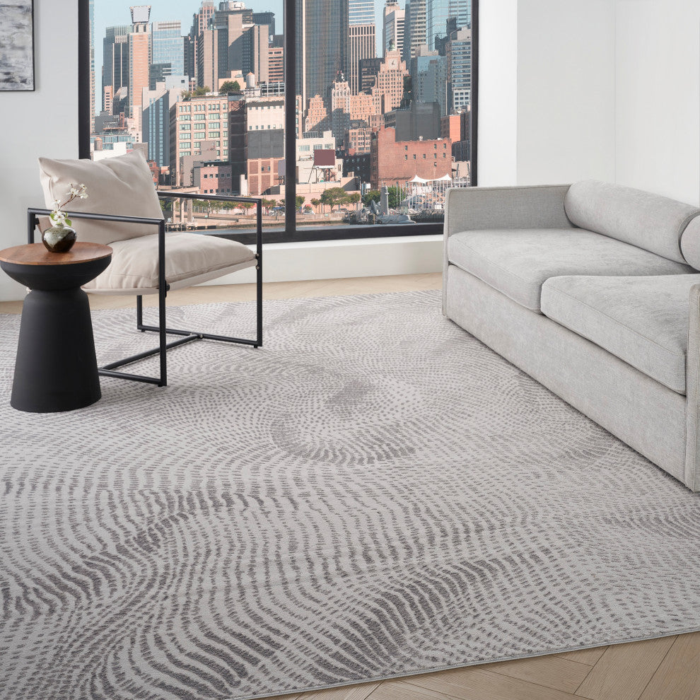DKNY Central Park West 9' x 12' Grey Modern Indoor Rug