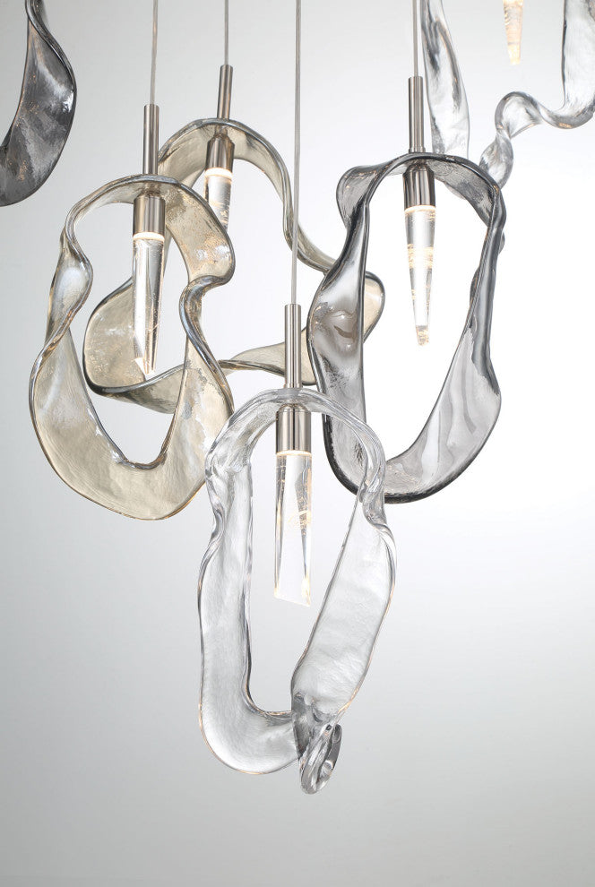 Norah 26L 39" Polished Nickel Mix Chandelier