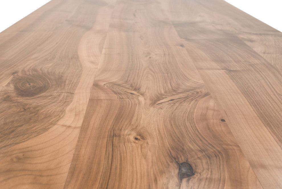 Walnut Table with Sand Cast Aluminium Legs 91"x36"x30"