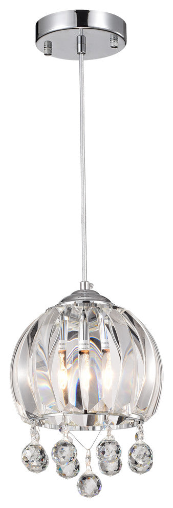 Deanna Chrome 1-Light Bowl Pendant