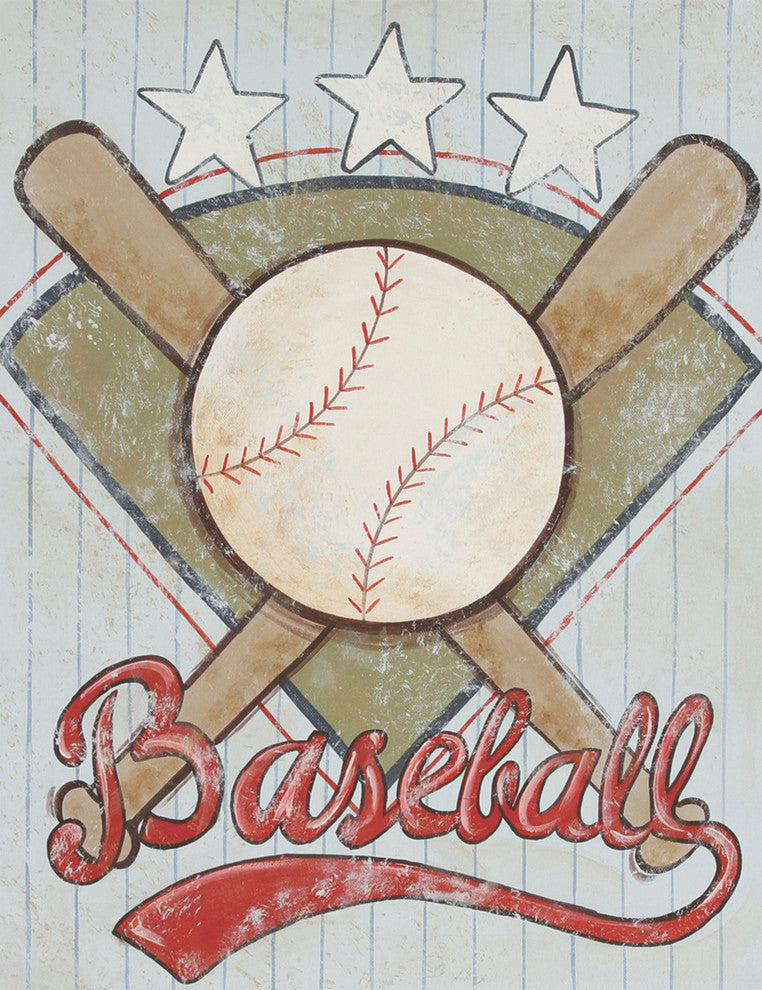 Marmont Hill, "Baseball Stars" by Reesa Qualia Painting on Wrapped Canvas, 40x52