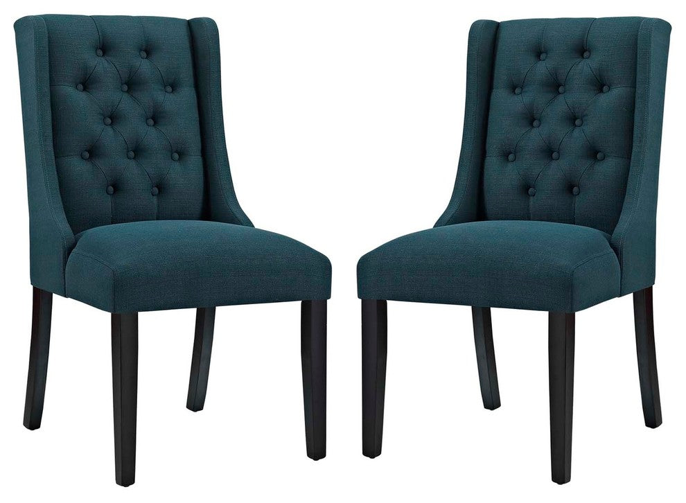 Baronet Dining Chair Fabric Set of 2, Azure