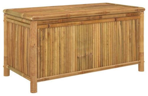 vidaXL Outdoor Storage Box Patio Furniture Storage Chest for Deck Garden Bamboo