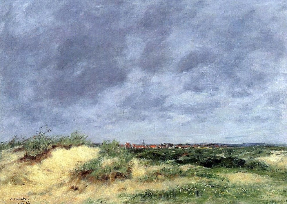 Eugene-Louis Boudin The Berck Dunes, Gallery Wrapped Canvas Print, 18"x27"