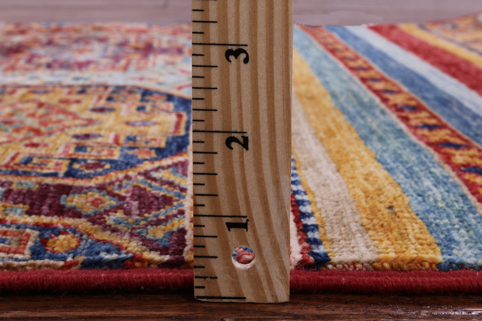 1' 11" X 3' 1" Handmade Khorjin Super Kazak Wool Rug Q10913