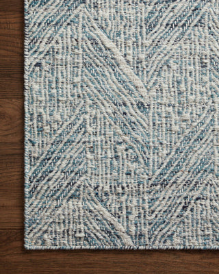 Loloi Raven Blue / Ivory 18" x 18" Sample Rug