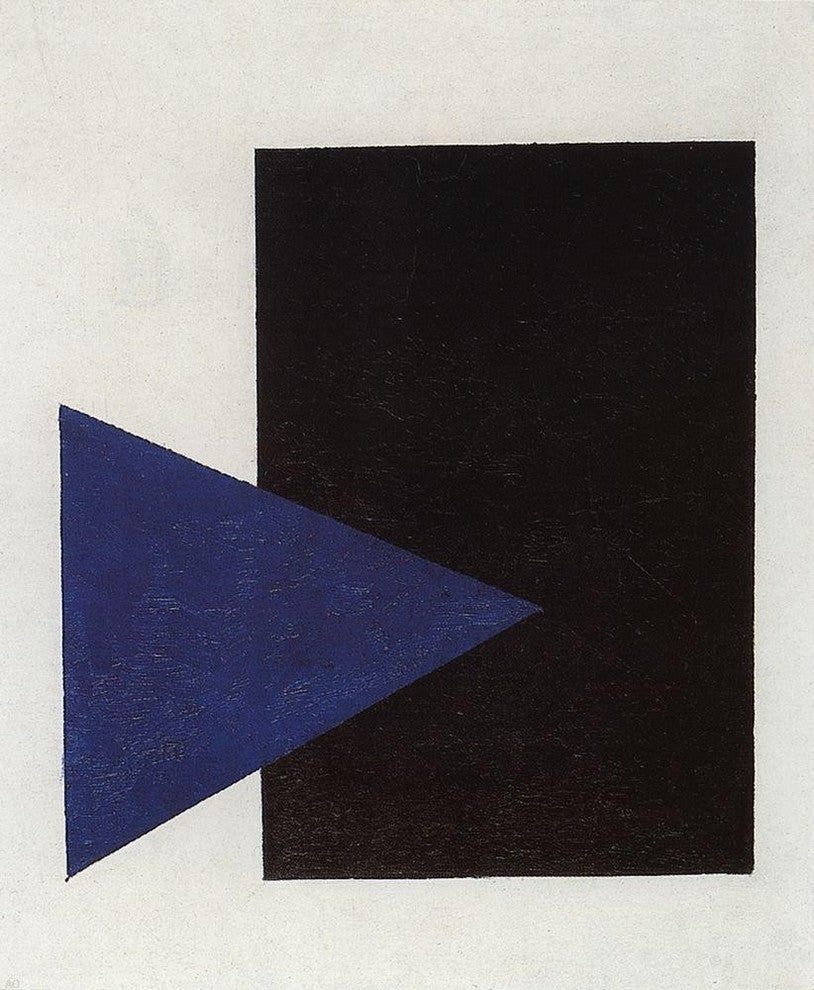 Kazimir Malevich Suprematism With Blue Triangle and Black Square Wall Decal