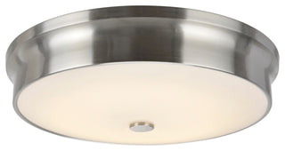 63005L-1 LED Large Flush Mount Ceiling Light Fixture, Satin Nickel 15" Diameter