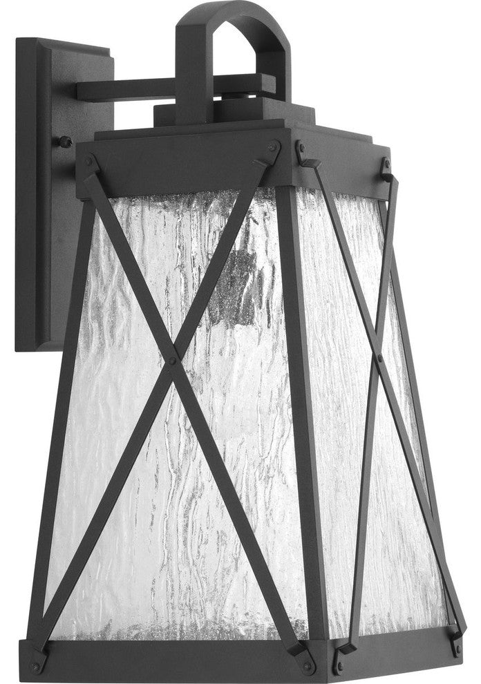 Creighton 1-Light Large Wall Lantern, Black