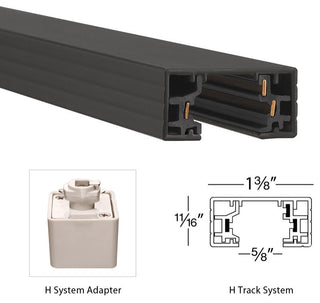 WAC Lighting H-Track End Cap, Dark Bronze