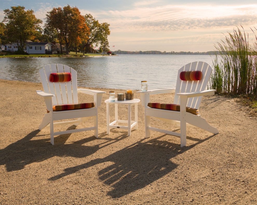 Polywood South Beach Adirondack 3-Piece Set, Teak