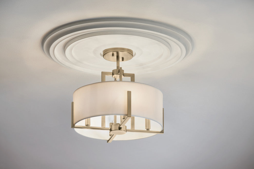 Malen 4 Light Semi Flush Light, Champagne Bronze