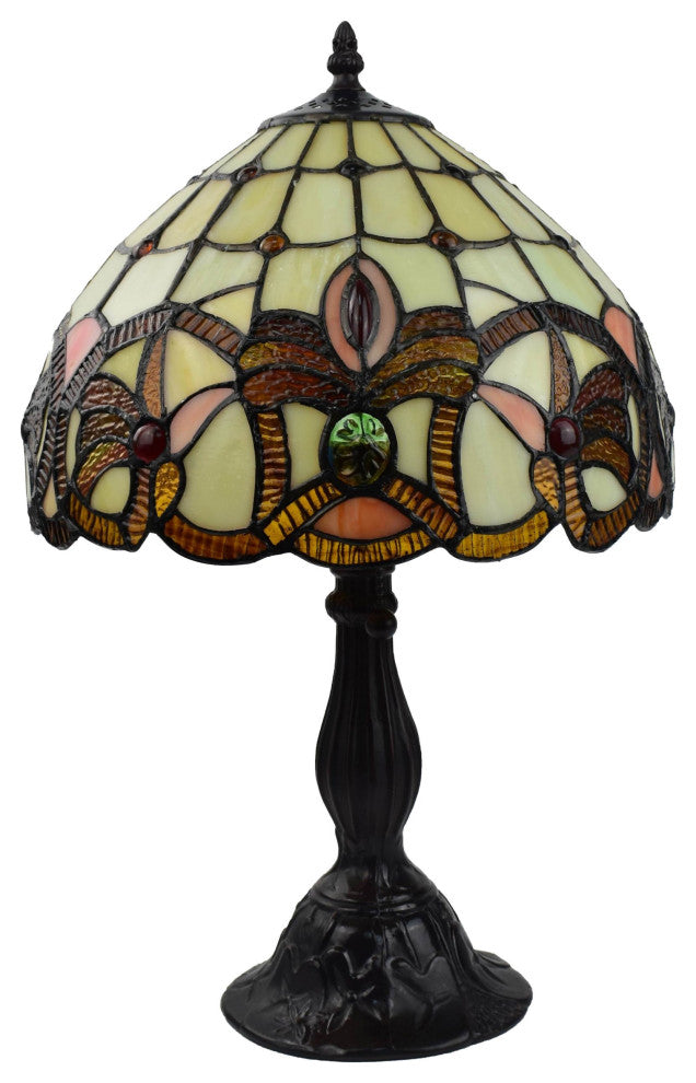 Amora Lighting AM336TL12 Tiffany Style Geometric Table Lamp 19 In