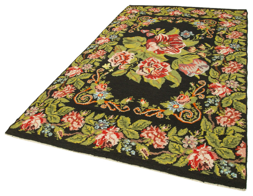 Rug N Carpet - Handmade Moldovian 5' 8'' x 10' 2'' Vintage Floral Kilim Rug