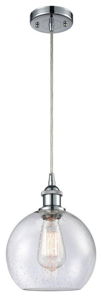 Innovations Lighting 516-1P-PC-G124-8 Athens 1 Light 8" Mini Pendant