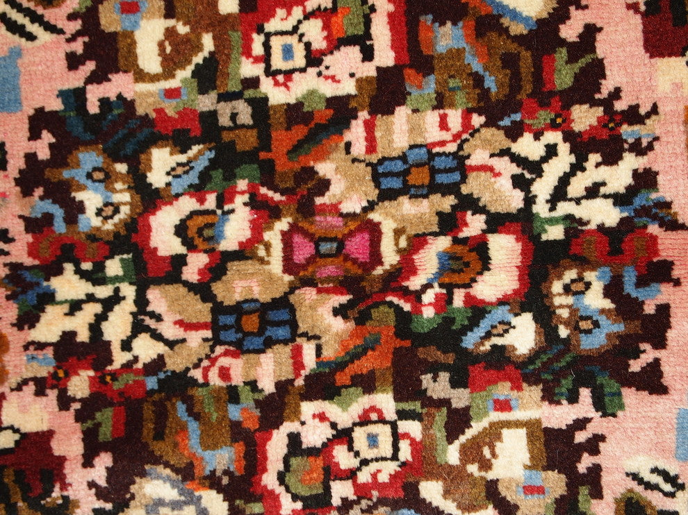 Consigned, Hand Made Vintage Persian Bakhtiari Rug 3.7'x4.9', 1970