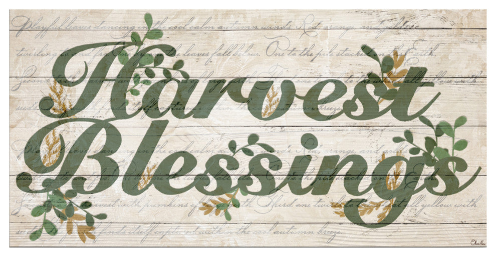 Harvest Blessings Wrapped Canvas Fall Wall Art
