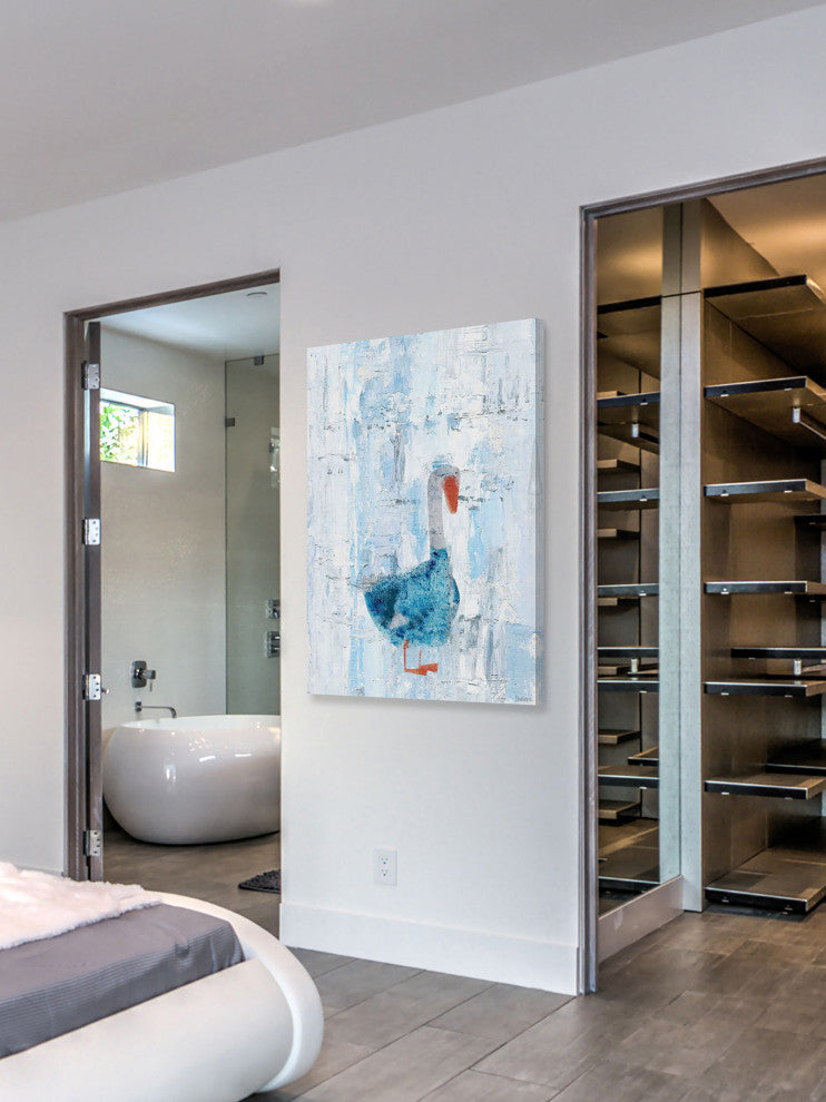 "Dapper Duck" Painting Print on Wrapped Canvas, 30"x45"