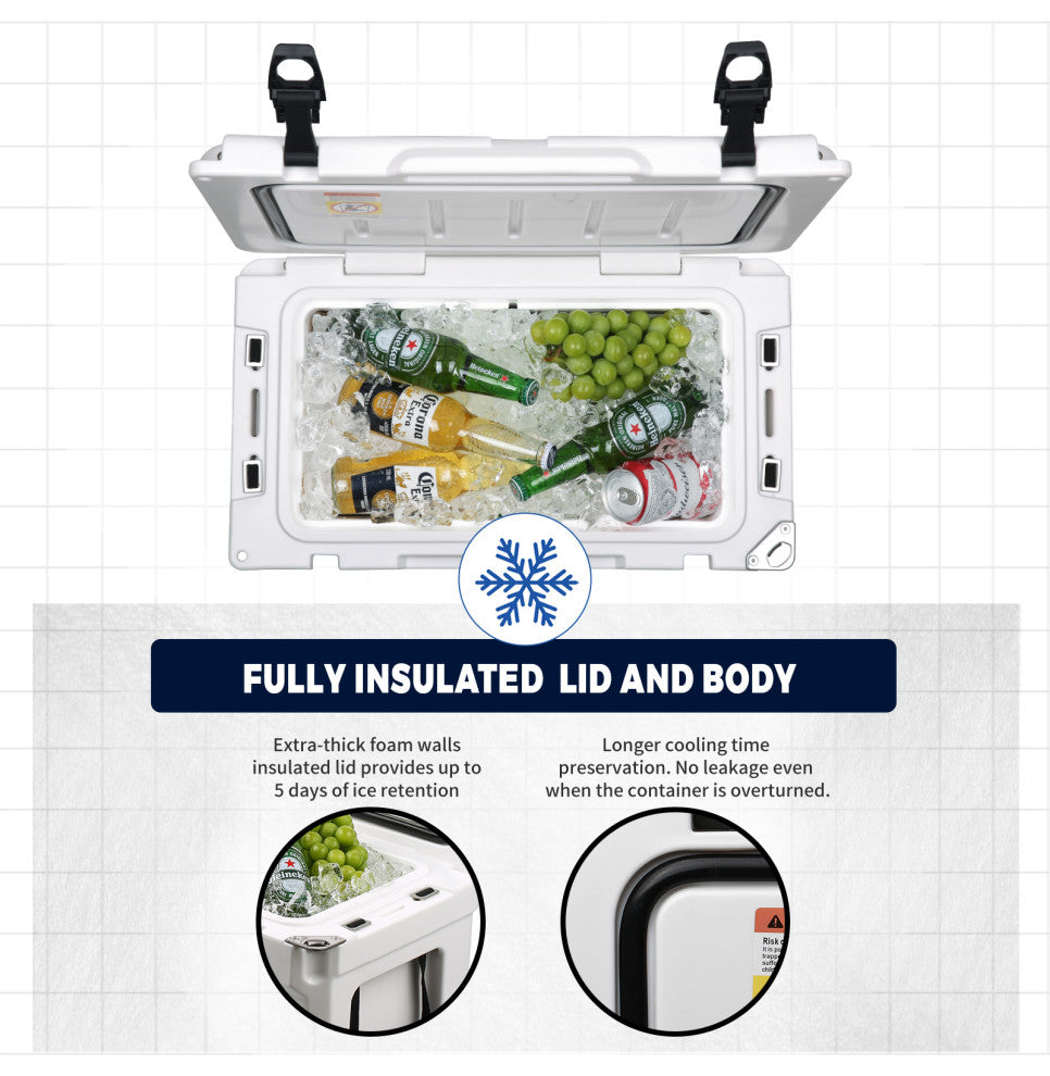 EchoSmile 30 qt. Rotomolded Cooler, White
