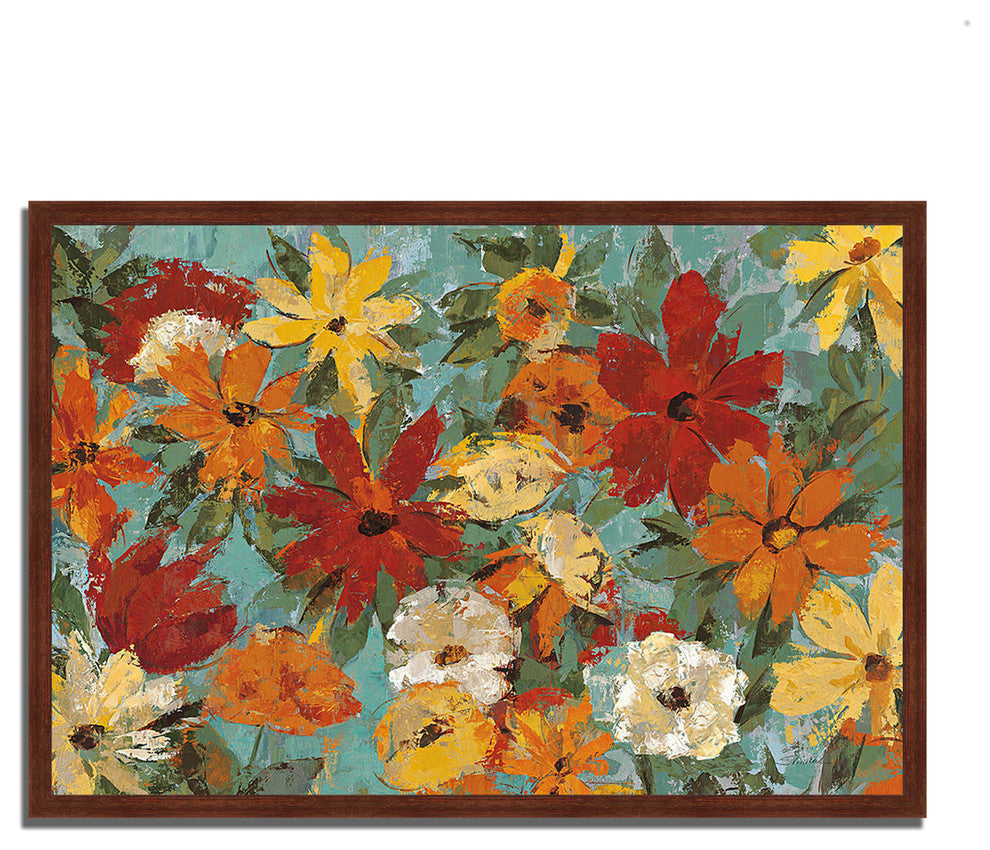 "Bright Expressive Garden" By Silvia Vassileva, Framed Painting Print