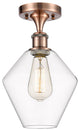 Innovations 516-1C-AC-G652-8-LED 1-Light Semi-Flush Mount, Antique Copper