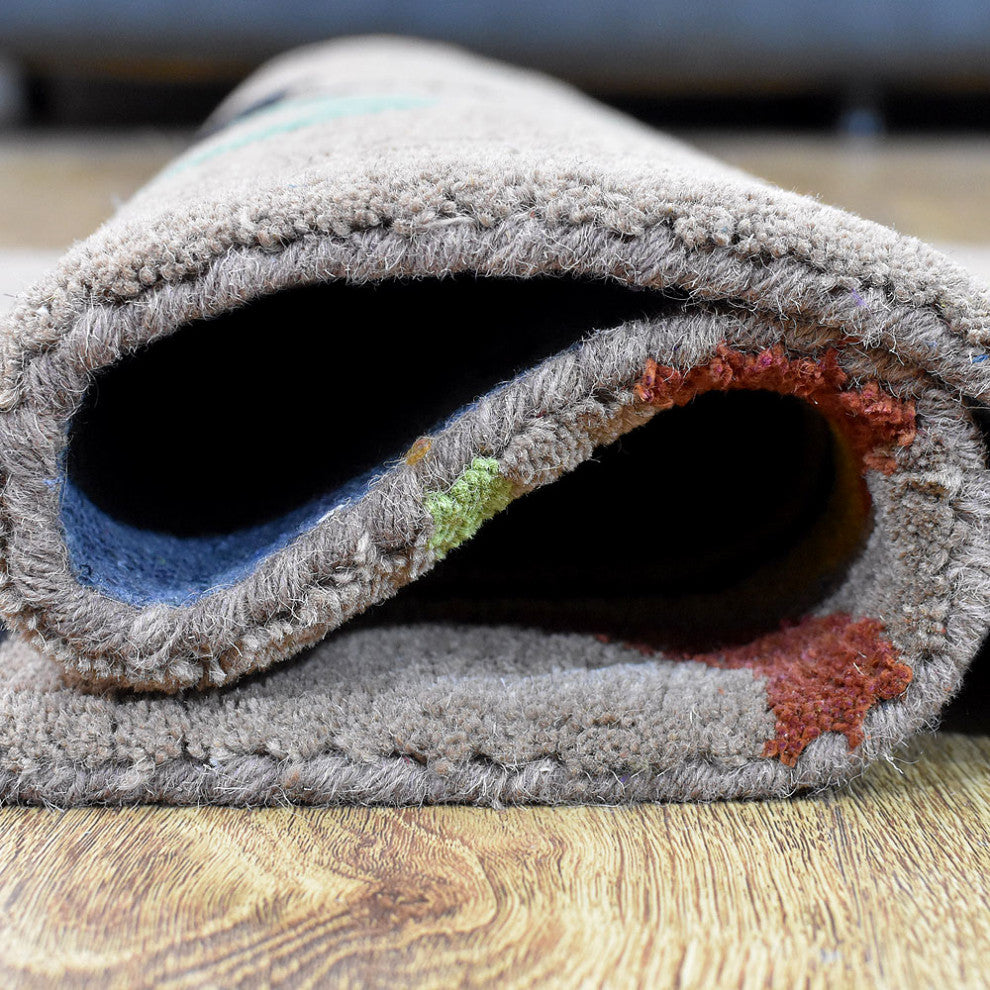 HAND TUFTED WOOL ECO-FRIENDLY AREA RUGS ECO-FRIENDLY AREA RUGS -  Camel, Floral