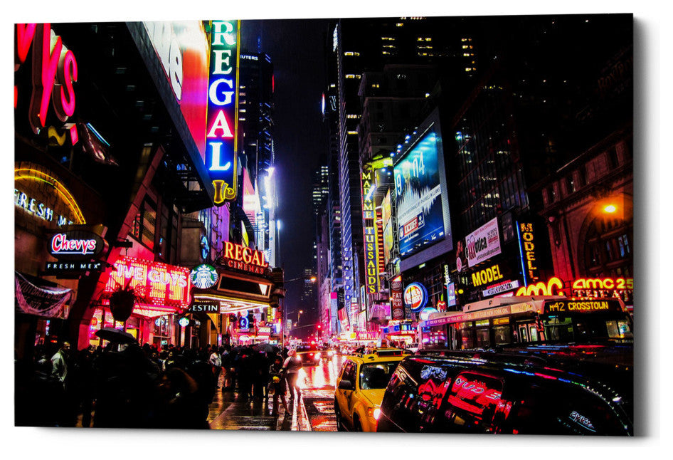 Cortesi Home "Neon New York City" by Nicklas Gustafsson, Giclee Canvas, 40"x60"
