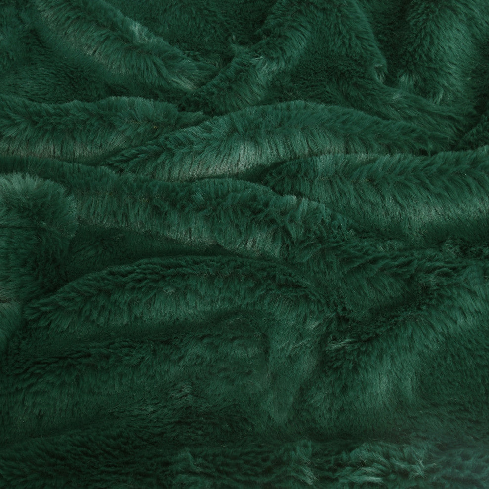 Faux Fur Bedrest Shell, Dark Green, 20"x18" X17"