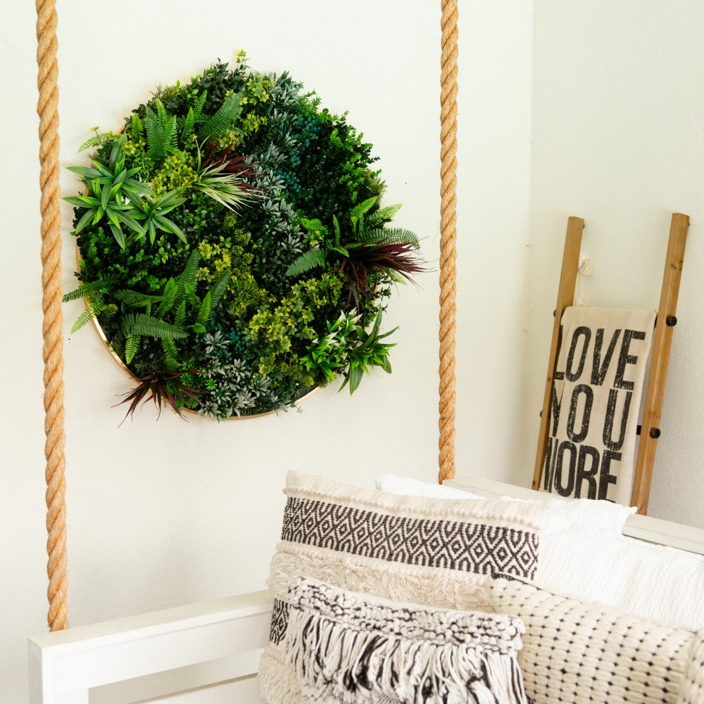 38in. UV Resistant Virgin Islands Artificial Living Wall Art Panel