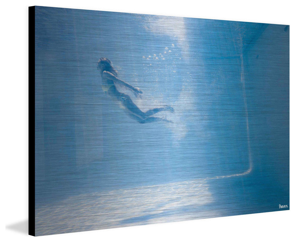 "Through the Blue" Painting Print on Brushed Aluminum, 60"x40"