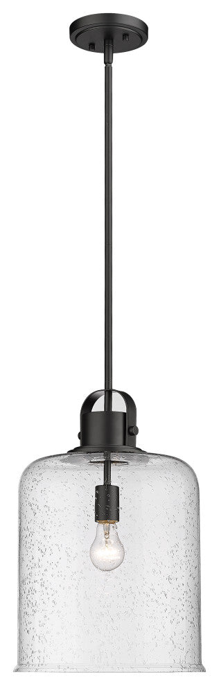 Zlite 340P12-MB 1-Light Pendant, Clear Seeded
