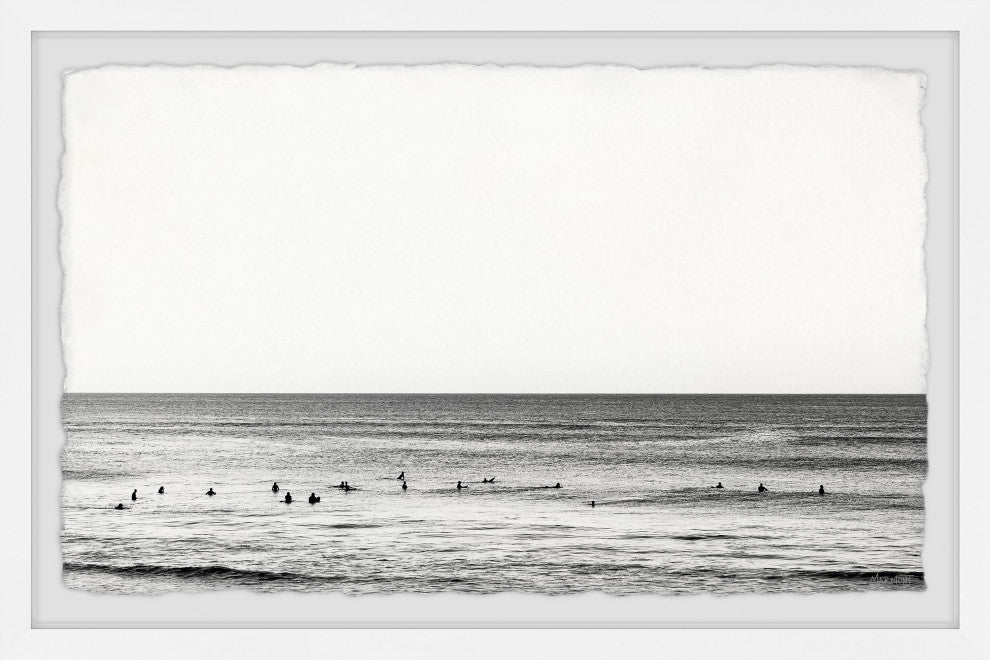 "Jumping Into the Waves" Framed Painting Print, 18x12