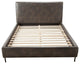 Sophia Standard King Faux Leather Platform Bed, Gray