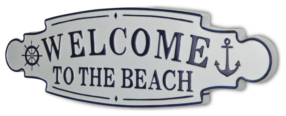 Welcome to the Beach Metal Wall Plate
