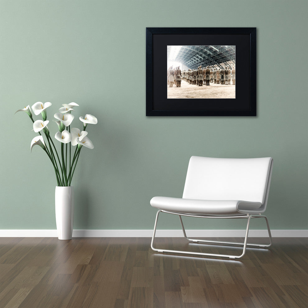Philippe Hugonnard 'Terracotta VII' Art, Black Frame, Black Matte, 14"x11"