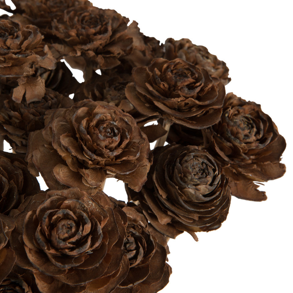 Vickerman Natural Botanicals 1.57" Cedar Rose, Natural, 18"