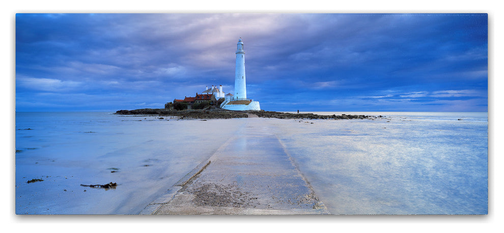 "Lighthouse" by Robert Harding Picture Library, Canvas Art, 20"x47"