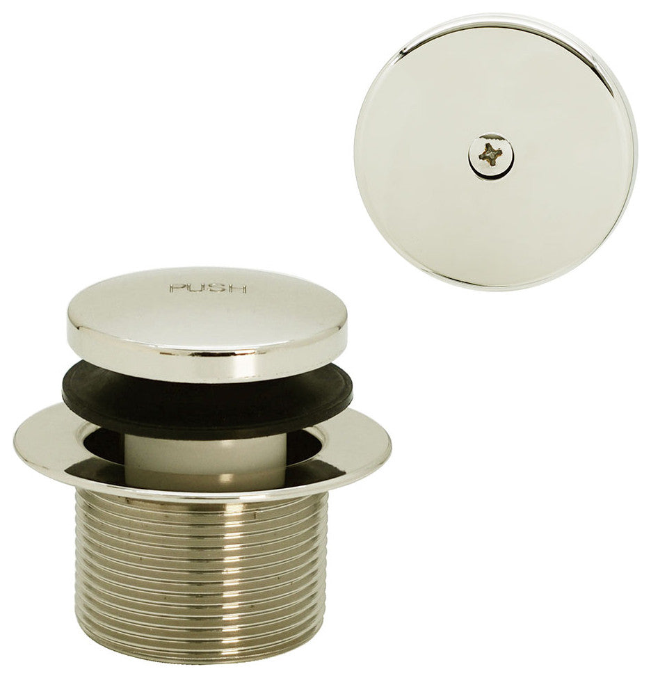 Tip Toe Sch. 40 ABS Bath Waste With One-Hole Elbow In Oil Rubbed Bronze, Polished Nickel