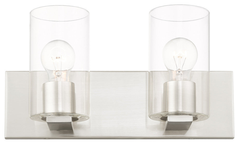 Livex Lighting Zurich 2 Light Brushed Nickel Vanity Sconce