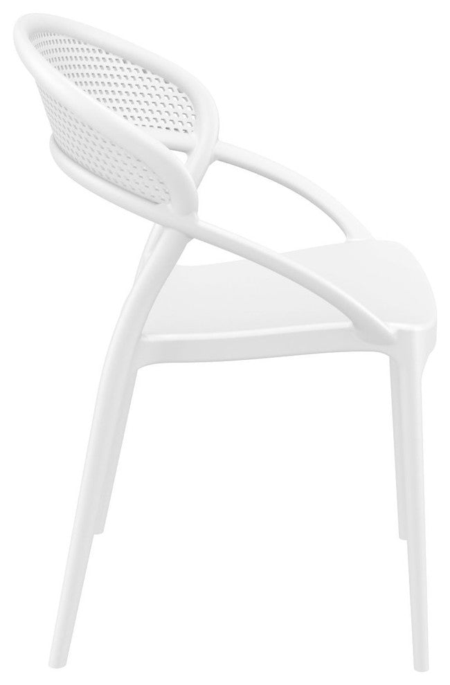 SunSet Dining Chair, White, Set of 2