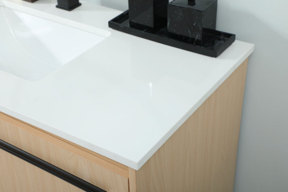Sue 40" Single Bathroom Vanity, Maple