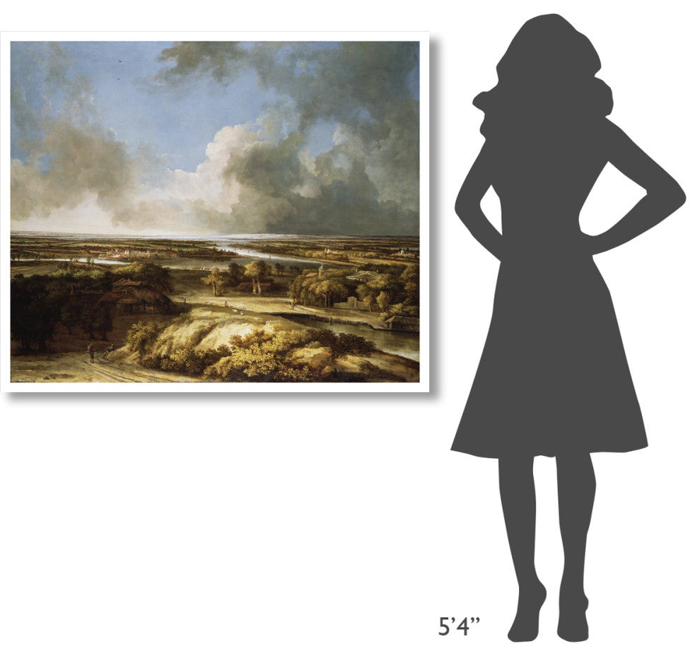 "A Panoramic Landscape" Digital Paper Print by Philips Koninck, 46"x39"