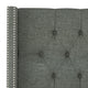 Monarch Cal King Tufted Wingback Headboard, Zuma Charcoal