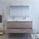Fresca Catania 60" Natural Wood Wall Hung Double Sink Vanity, Medicine Cabinet