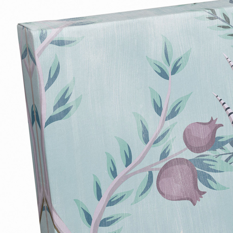 Chinoiserie Birds On Branches 16x16 Canvas Wall Art
